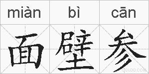 面壁参的拼音