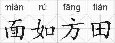 面如方田的拼音