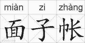 面子帐的拼音