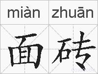 面砖的拼音