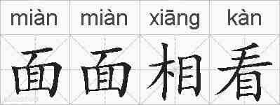 面面相看的拼音