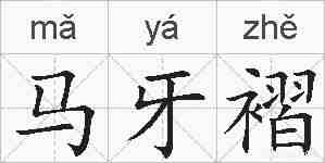 马牙褶的拼音