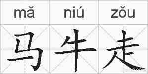 马牛走的拼音
