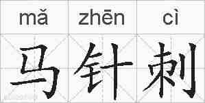 马针刺的拼音