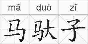 马驮子的拼音