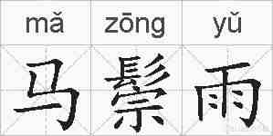 马鬃雨的拼音