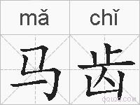 马齿的拼音