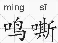 鸣嘶的拼音