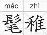 髦稚的拼音