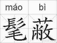 髦蔽的拼音