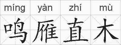 鸣雁直木的拼音