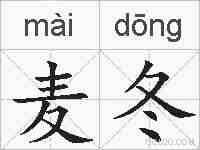 麦冬的拼音
