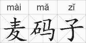 麦码子的拼音