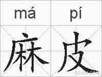 麻皮的拼音