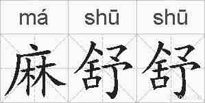 麻舒舒的拼音