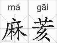 麻荄的拼音