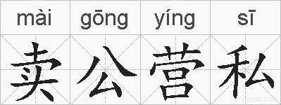 卖公营私的拼音