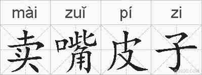卖嘴皮子的拼音