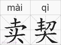 卖契的拼音