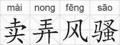 卖弄风骚的拼音