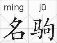 名驹的拼音