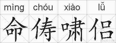 命俦啸侣的拼音