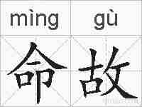 命故的拼音