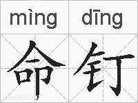命钉的拼音