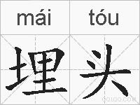 埋头的拼音