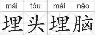 埋头埋脑的拼音