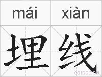 埋线的拼音