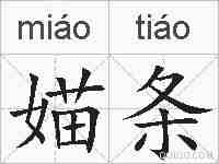 媌条的拼音