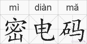 密电码的拼音