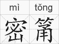 密筩的拼音