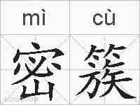 密簇的拼音