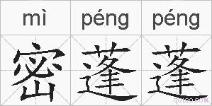 密蓬蓬的拼音