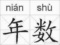 年数的拼音
