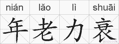 年老力衰的拼音