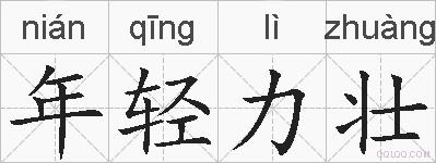 年轻力壮的拼音