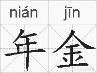 年金的拼音