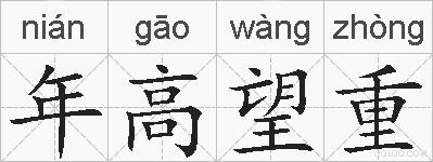年高望重的拼音