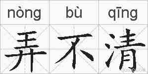 弄不清的拼音