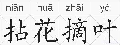 拈花摘叶的拼音