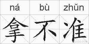 拿不准的拼音