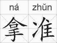 拿准的拼音