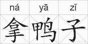 拿鸭子的拼音
