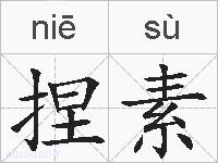 捏素的拼音