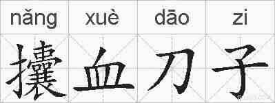 攮血刀子的拼音