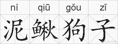泥鳅狗子的拼音