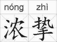 浓挚的拼音